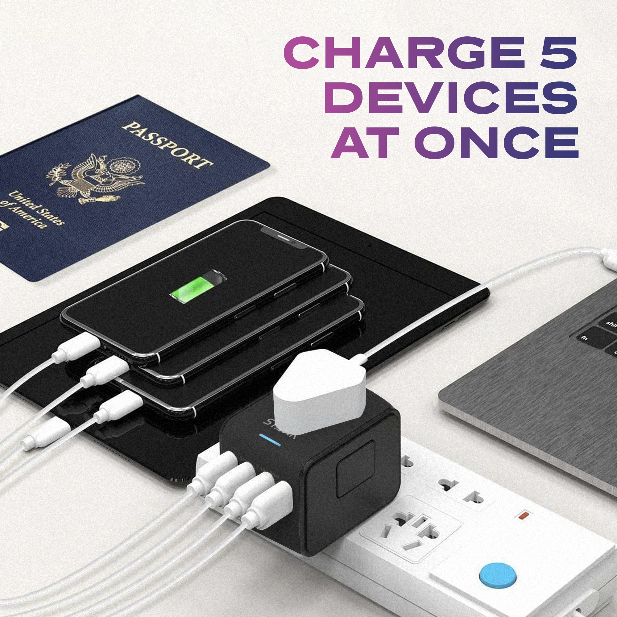 GloboCharge™ 12W | Universal Travel Adapter | Worldwide Power Plug Adapter - Image 3