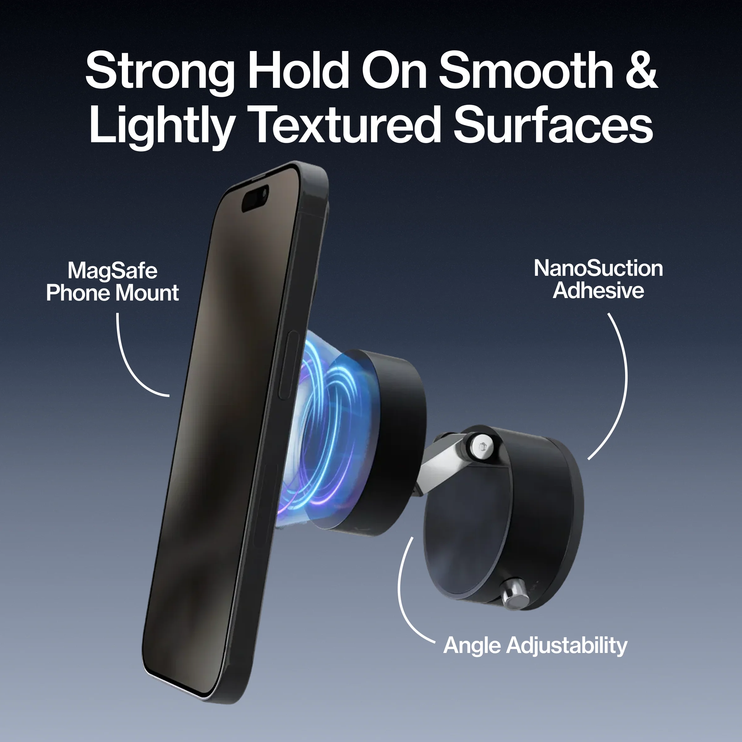 HyperMount (Gen 2) | Vacuum Car Mount | Compatible with All Smart Phones | iPhone or Android - Image 3